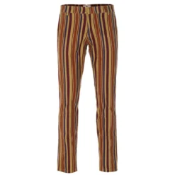 Psycho Striped Slim Cord Trousers