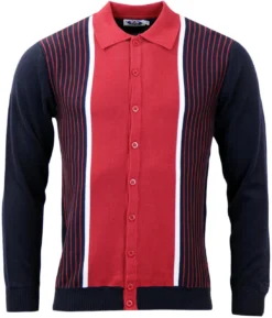 Pinstripe Marriott Polo Cardigan B