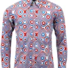 Trip Op Art Mod Big Collar Shirt RL