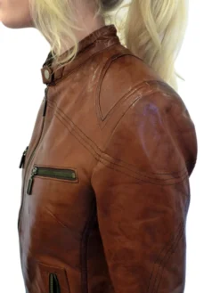 Marianne Retro Indie Leather Jacket By MADCAP (T)