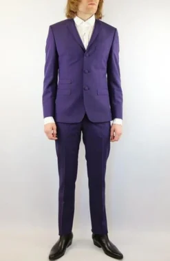 Tailored By Madcap Mod Mohair Suit Jacket (Plum)