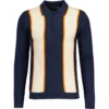 Junot Mod Waffle Stripe Knit Polo B