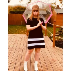 Chelsea Mod Hoop Hem Knitted Dress