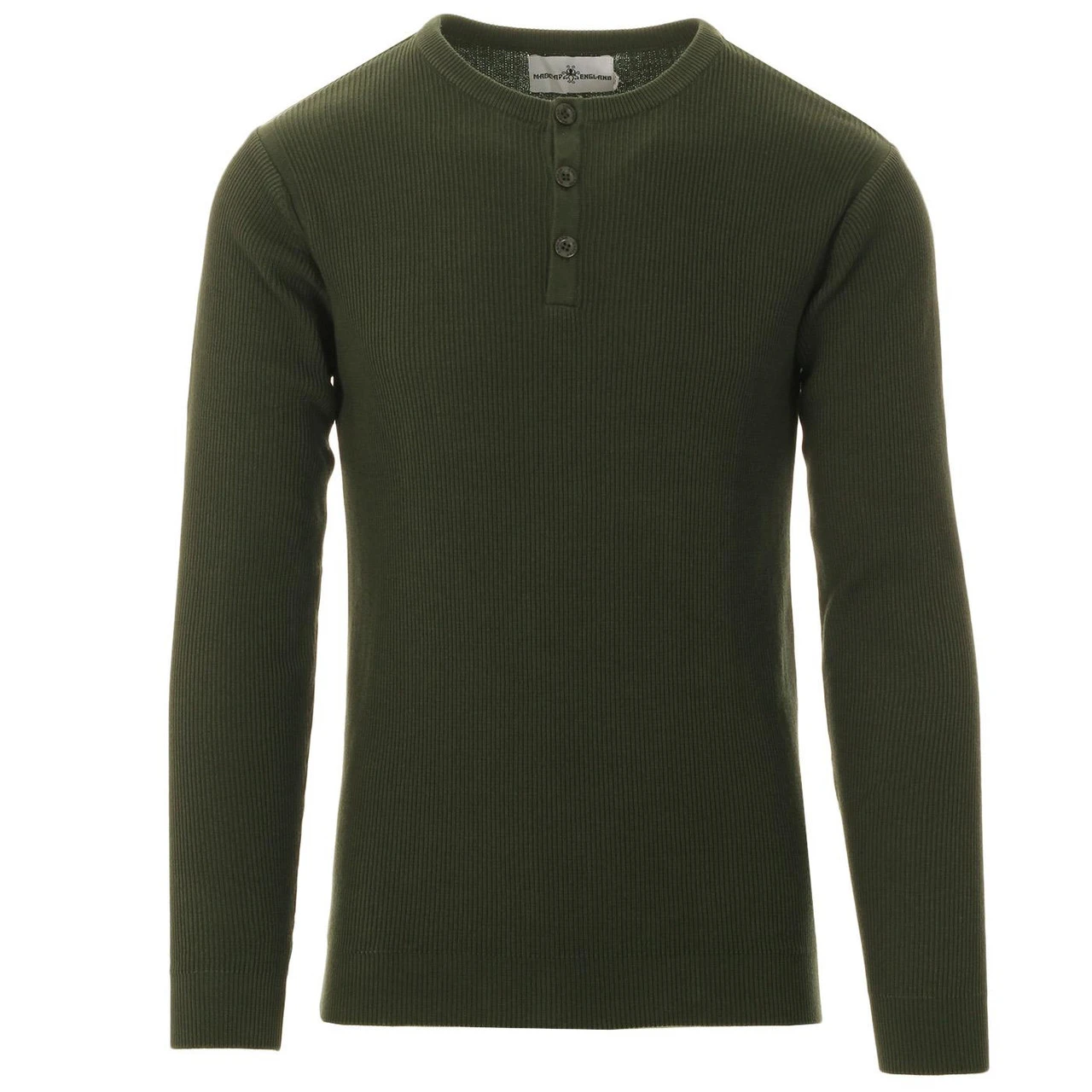Caine Ribbed Grandad Top (Rust) - Image 6