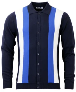 Best Retro Mod Panel Polo Cardigan