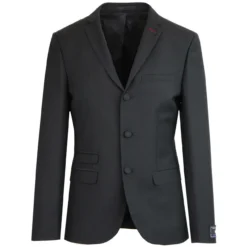 3 Button Mohair Suit Blazer (Black)