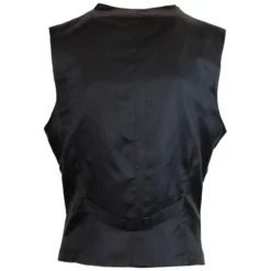 Mod Mohair Lapel Waistcoat (Black)