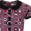 Dollierocker Op Art Mod Dress -Pink