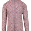 Lotus Floral Grandad Collar Shirt