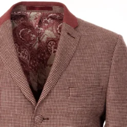 Mod 3 Button Dogtooth Suit Jacket