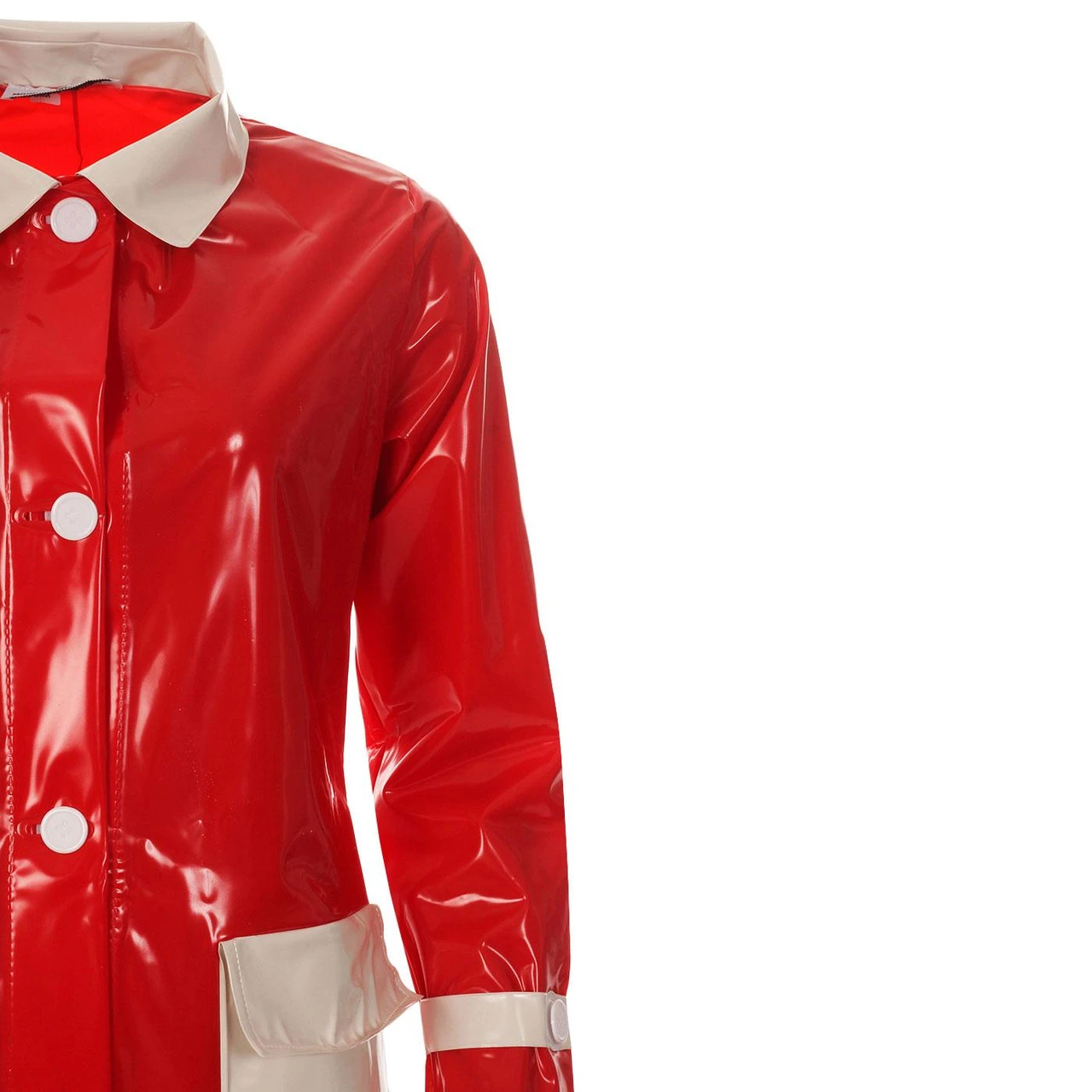 Robin Mod 2 Tone PVC Raincoat (W/B) - Image 2