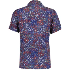 Rock-a-Hula Retro Rayon Ditsy Floral SS Hawaiian Shirt Blue