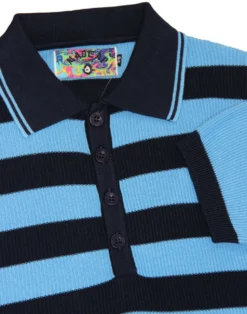Terry Retro Mod Rib Stripe Polo WW
