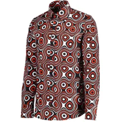 Trip Op Art Mod Big Collar Shirt BR