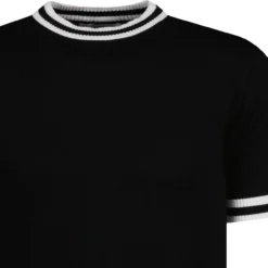 Moon 1960s Mod Tipped Knit Tee (D)