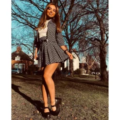 Ace Mod Op Art Pleated Tennis Skirt