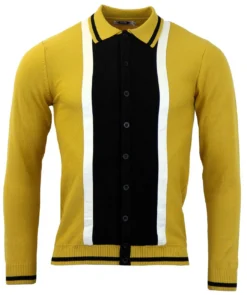 Marriott Suede Mod Polo Cardigan NS