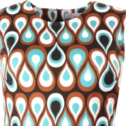 Flame 60s Mod Jersey Shift Dress