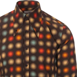 Blur Penny Dot Spear Collar Shirt
