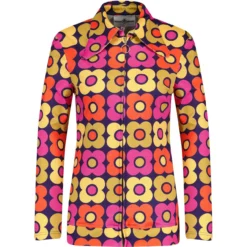 Juliet MADCAP Retro 70s Dagger Collar Zip Shirt N