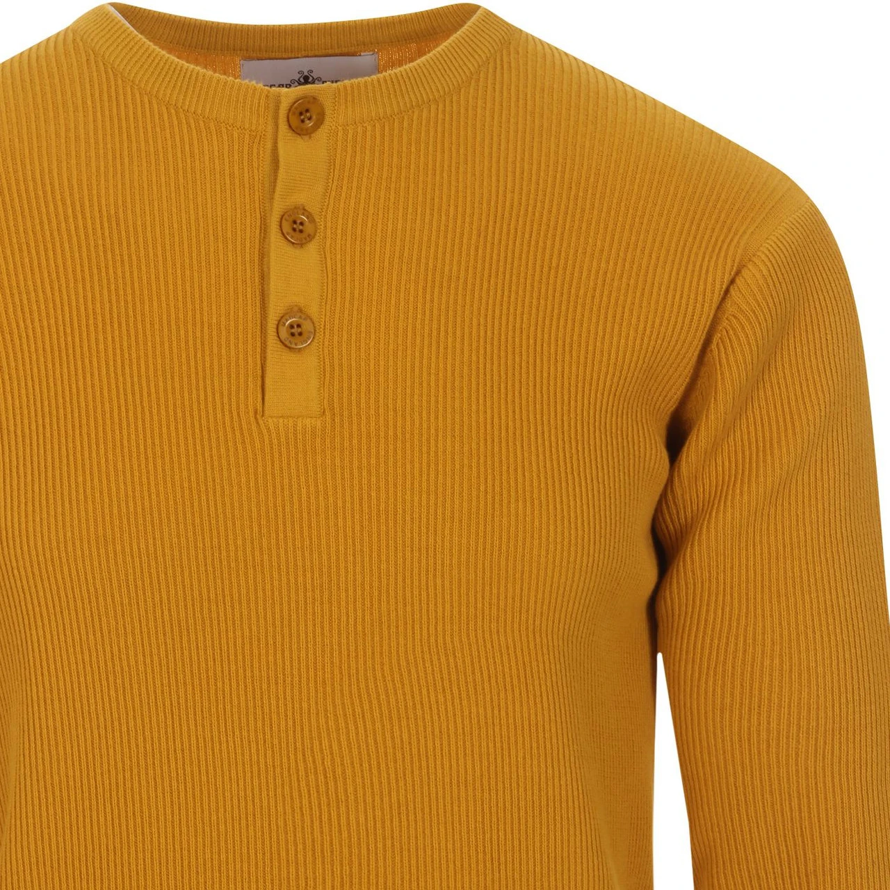 Caine Ribbed Grandad Top (Rust) - Image 8
