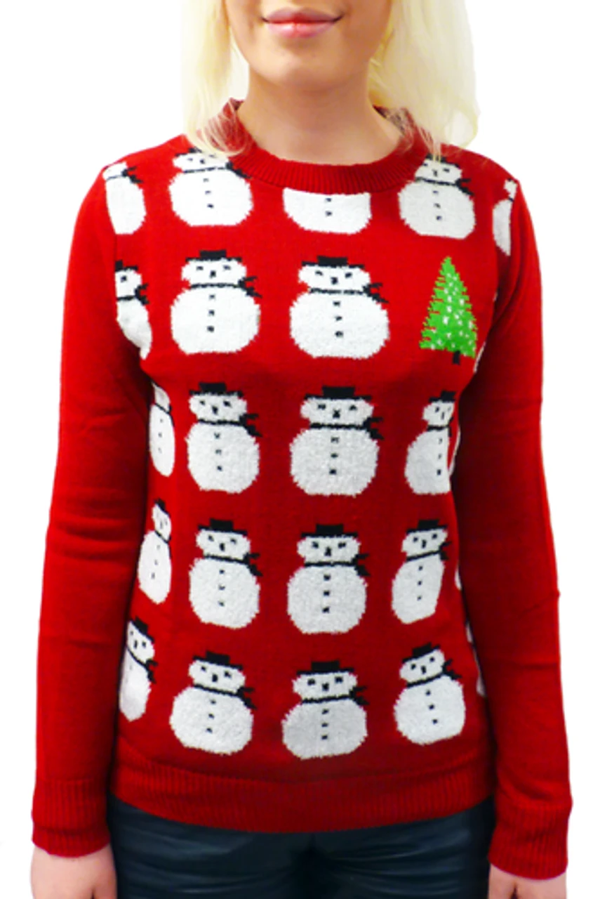Frosty Retro 70s Indie Snowman Christmas Jumper - Image 3